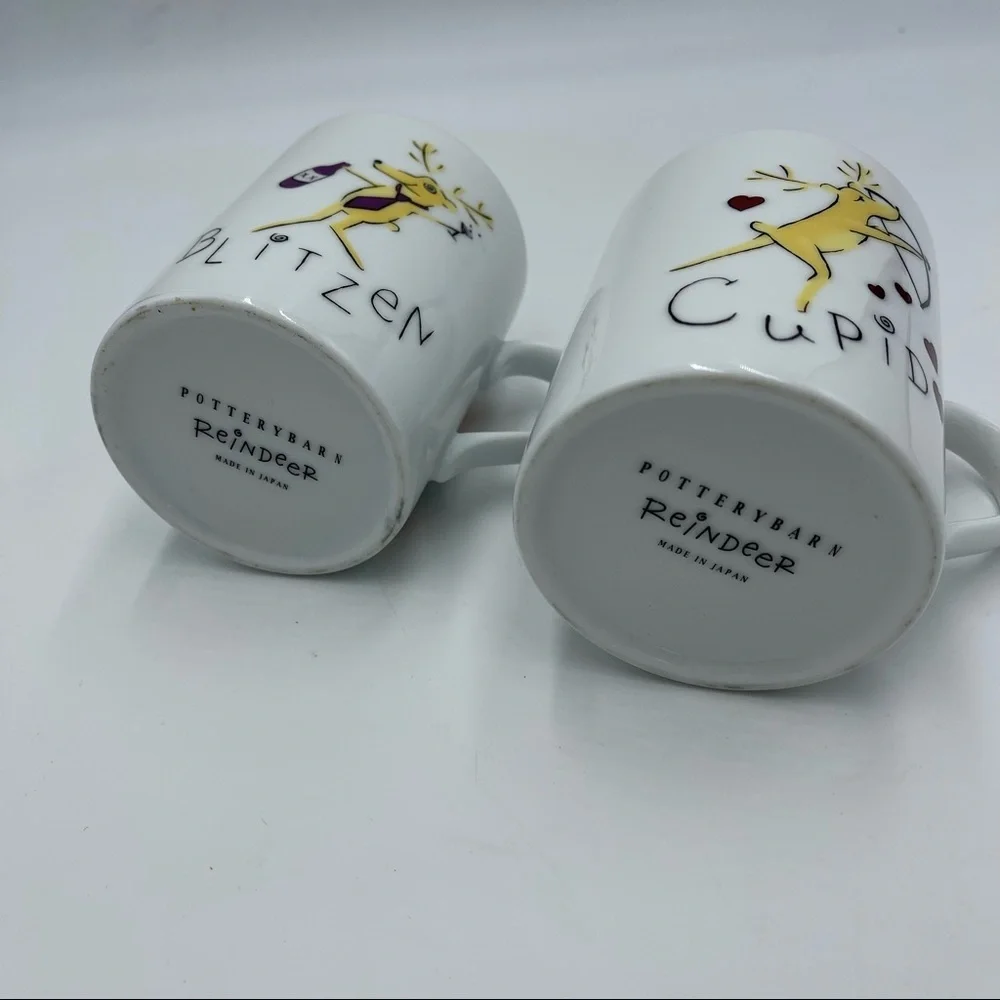 POTTERY BARN RUDOLPH Coffee Cup Reindeer